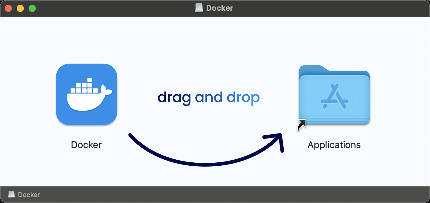 拖拽完成安装docker