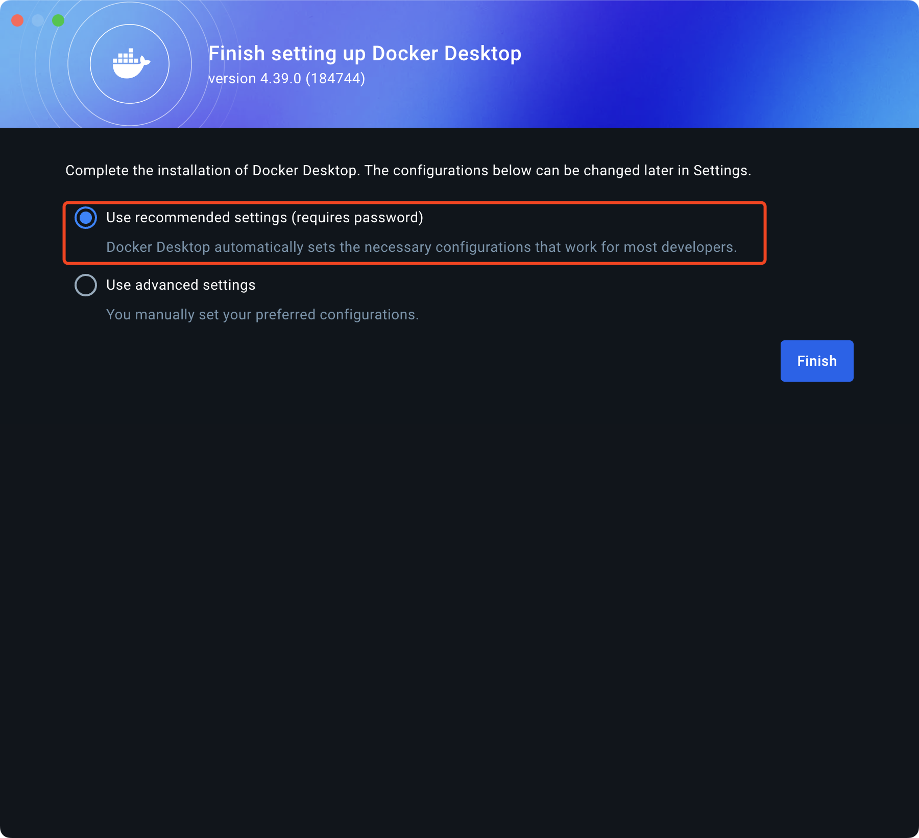推荐模式安装docker